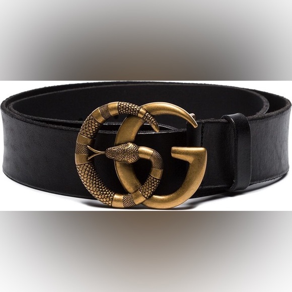 Gucci Double G Snake Buckle Belt - Picture 1 of 7